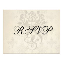 lovely vintage distressed gold damask invitations