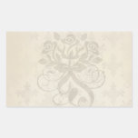 lovely vintage distressed gold damask sticker