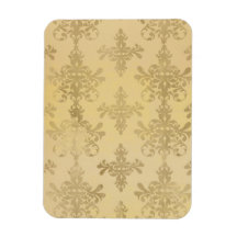 lovely vintage distressed gold damask vinyl magnet