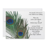 Lovely White Peacock Wedding Invite