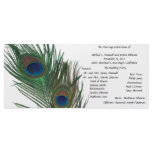 Lovely White Peacock Wedding Program rack cards