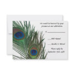 Lovely White Peacock Wedding RSVP Cards invitations