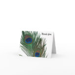Lovely White Peacock Wedding Thank You Cards