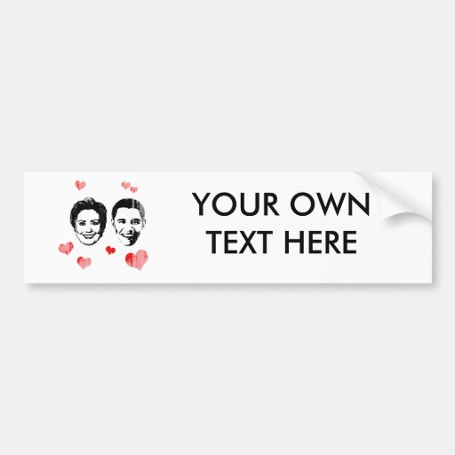 Lover for Hillary and Obama Faded.png Bumper Sticker