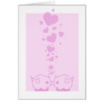 Lover Pigs Valentine's Day Cards cards