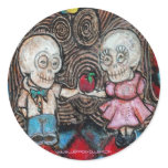 Lover's apple round stickers
