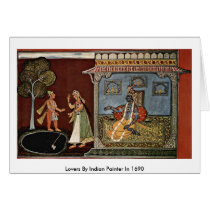 Lovers By Indian Painter In 1690 Cards