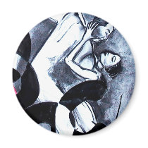 Lovers Dance In Time Refrigerator Magnets
