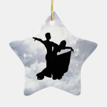Lovers dancing in romance christmas tree ornament