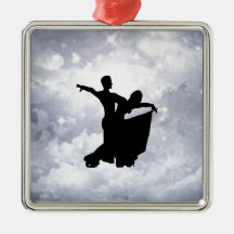 Lovers dancing in romance christmas tree ornaments
