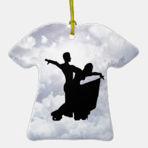 Lovers dancing in romance ornament