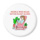 lovers of books and reading refrigerator magnet