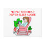 lovers of books and reading post card