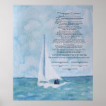 Lovers on a Sailboat Ketubah Poster