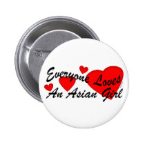 Loves Asian Girl Button buttons