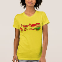 Loves Sicilian Girl (Dark) t-shirts