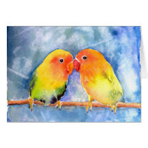 Lovey Dovey Lovebirds Notecards