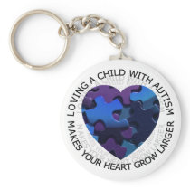 Loving a child with autism keychain