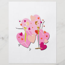 Loving Couple with Hearts Flyer Design