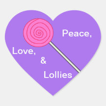 "Loving Lollies" lollipop sticker