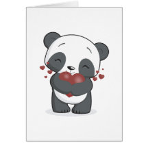 Loving Panda Greeting Card