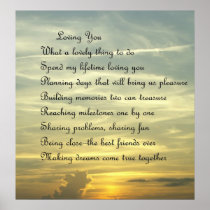 Loving you Poem Print