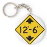 Low Clearance Warning Highway Sign keychains