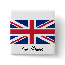 Low Cost Union Jack Flag Badge Name Tag