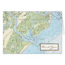 Low Country Chart Folded Note Card
