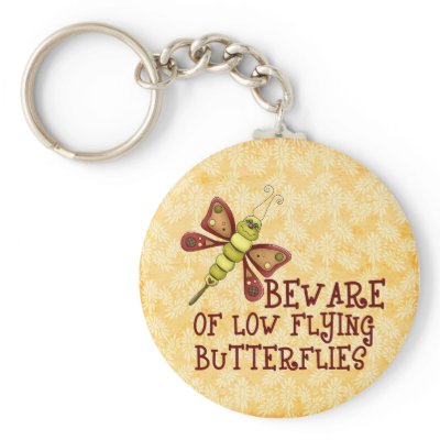Low Flying Butterflies Keychains by SillyShirts