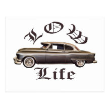Low Life Oldsmobile Lowrider Postcard