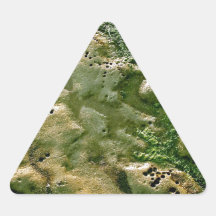 LOW TIDE AND EROSION DETAILS AT THE BEACH TRIANGLE STICKERS