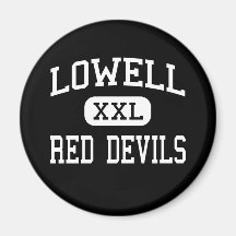 Lowell - Red Devils - High School - Lowell Oregon Fridge Magnet