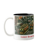 Lower Broadway by Night mugs