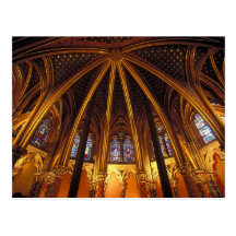 Lower chapel of La Sainte-Chapelle, Paris, Postcard