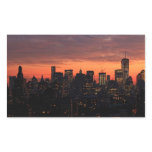Lower Manhattan Skyline at Twilight, Pink Sky A1 stickers
