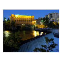 Lower Spokane Falls and Washington Water Power. Postcard