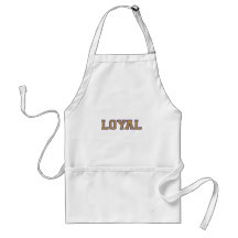LOYAL in Team Colours Gold and Purple Apron
