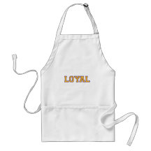 LOYAL in Team Colours Purple Gold Apron