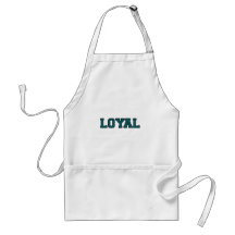 LOYAL in Team Colours Turquoise and Black Aprons