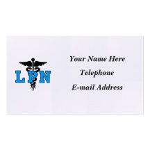 LPN Medical Symbol Business Card Templates