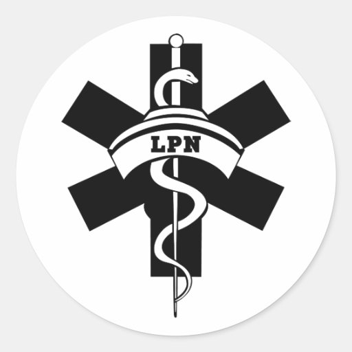 LPN Nurses Round Stickers
