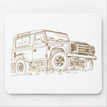 LR Defender Fire Mouse Mats