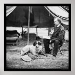 Lt. George A. Custer & Dog at Peninsula, VA 1862 posters