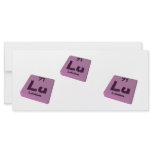Lu Lutetium Personalized Rack Card