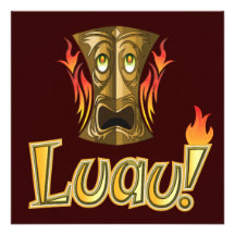 Luau 3 Party Invitations