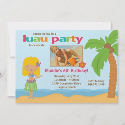 Luau Party Invitations on Luau Birthday Party Invitation   Zazzle Co Uk