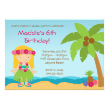Luau Birthday Party Invitation