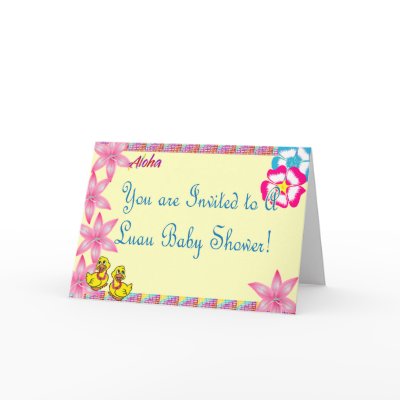 Coed Baby Shower Invites on Luau Ducky Baby Shower Invitation Greeting Card Zazzle Co Uk