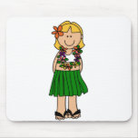 Luau Girl mousepads
